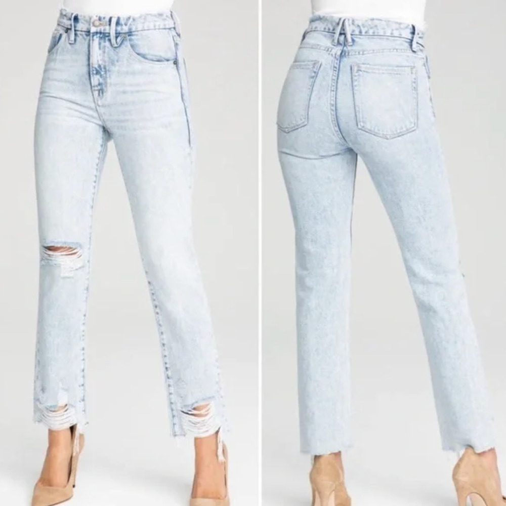 Light Blue Distressed Women's Jeans